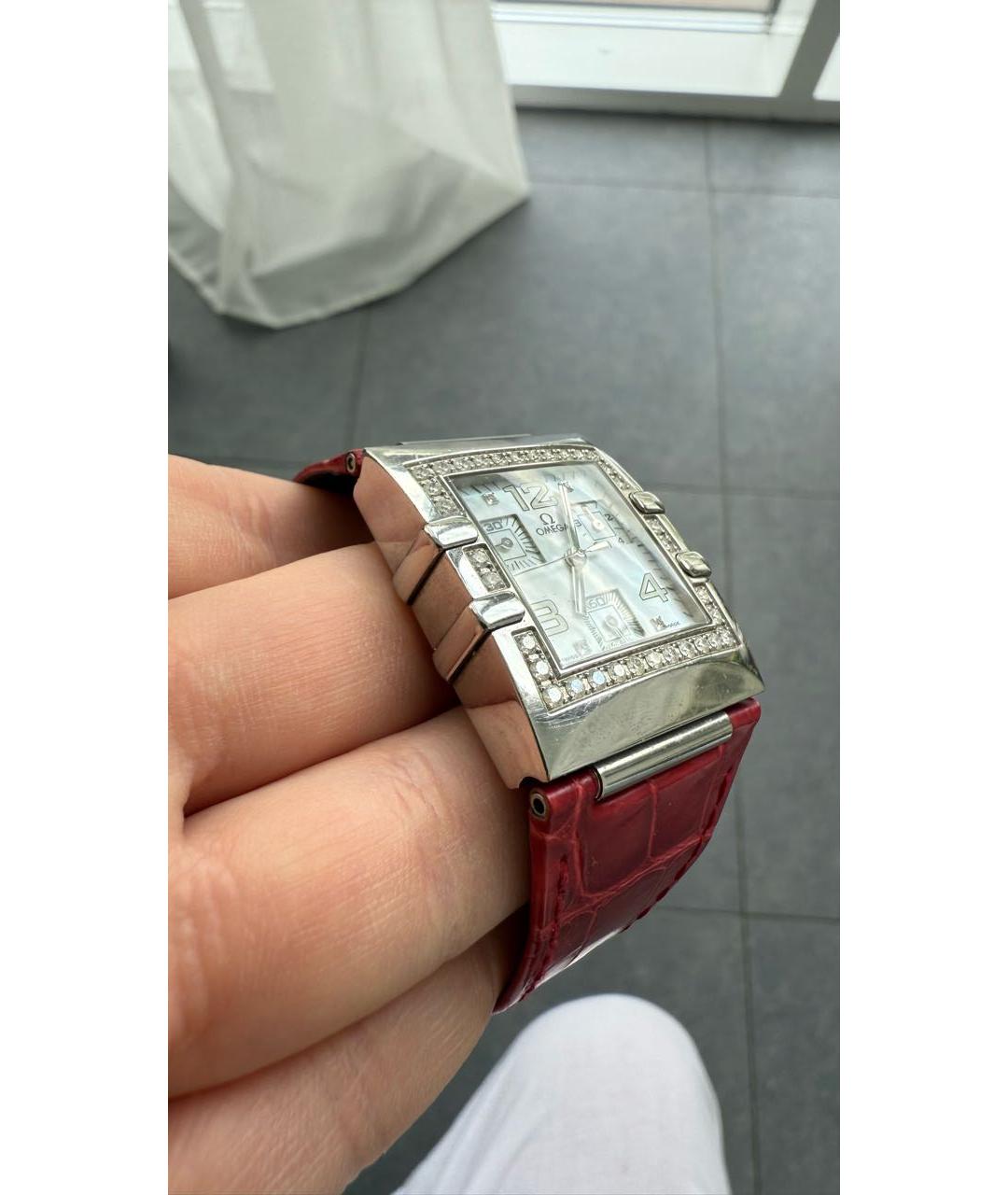 OMEGA Бордовые часы, фото 5