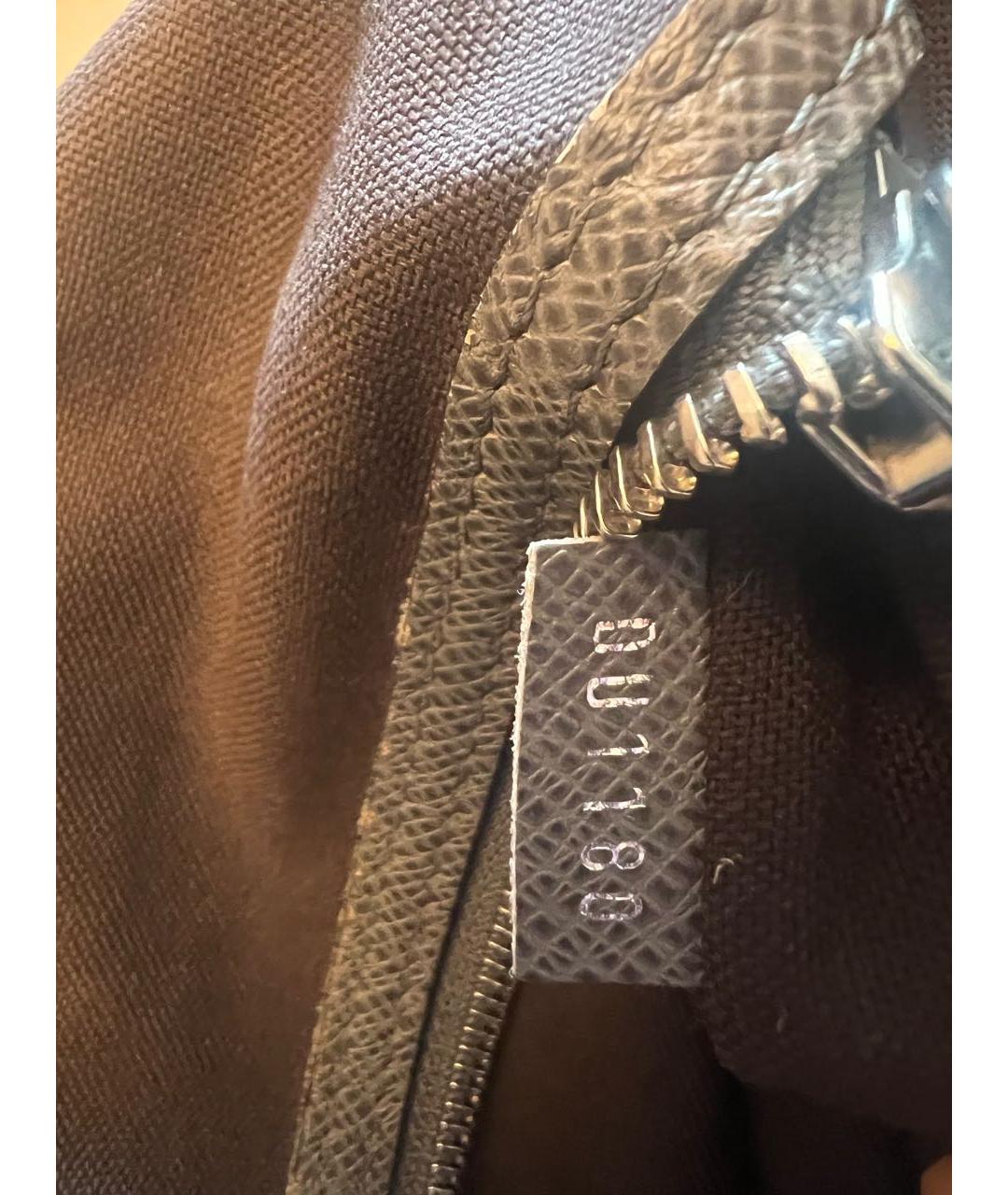 LOUIS VUITTON Серая кожаная сумка на плечо, фото 8