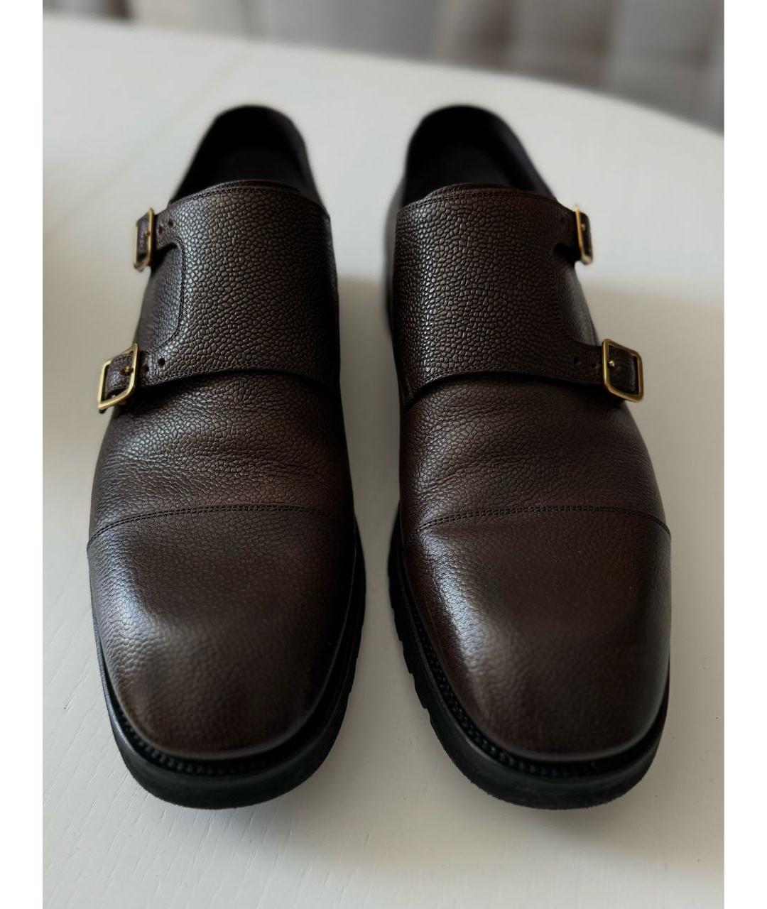 TOM FORD Коричневые кожаные низкие ботинки, фото 2
