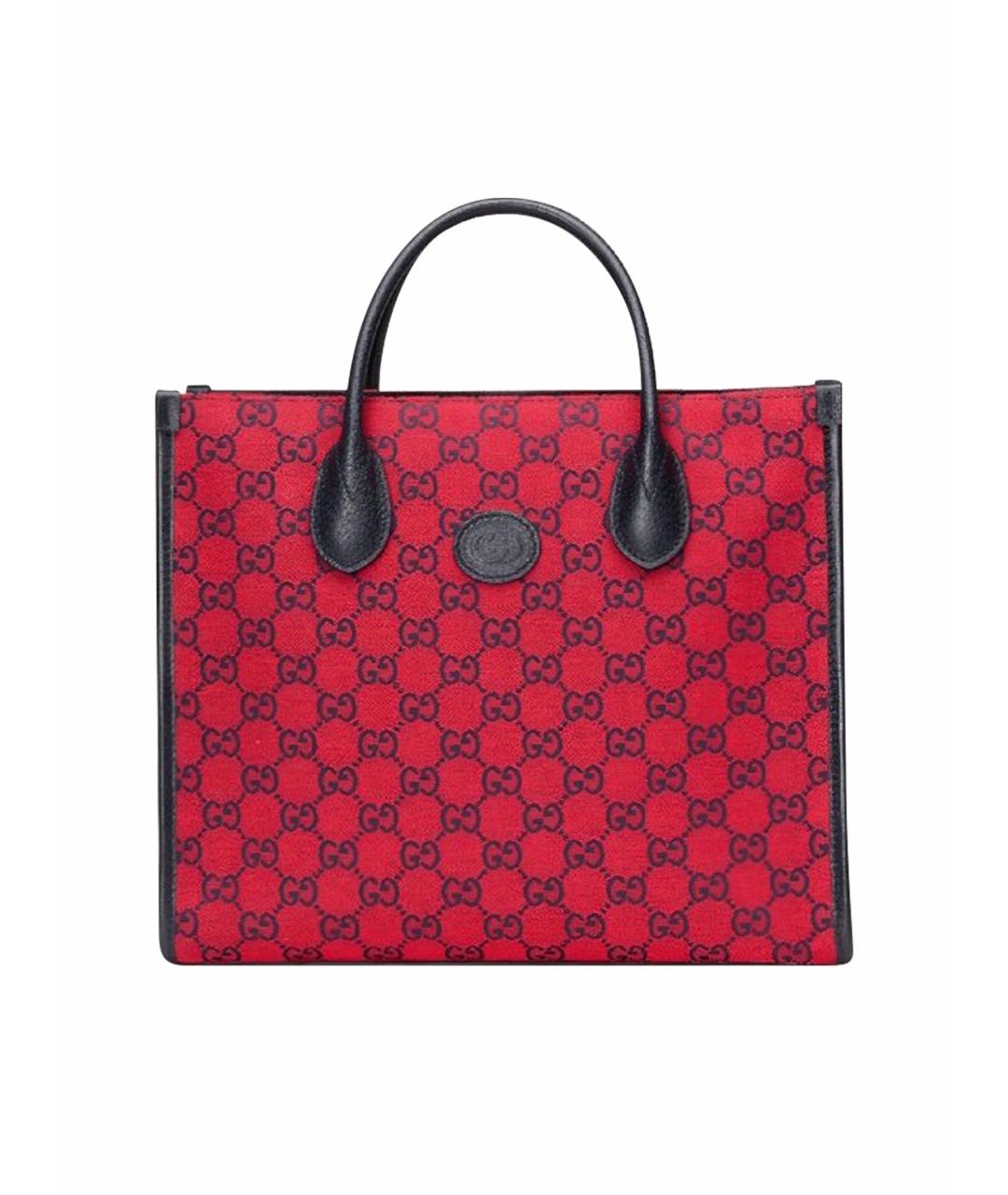 GUCCI Красная сумка тоут, фото 1