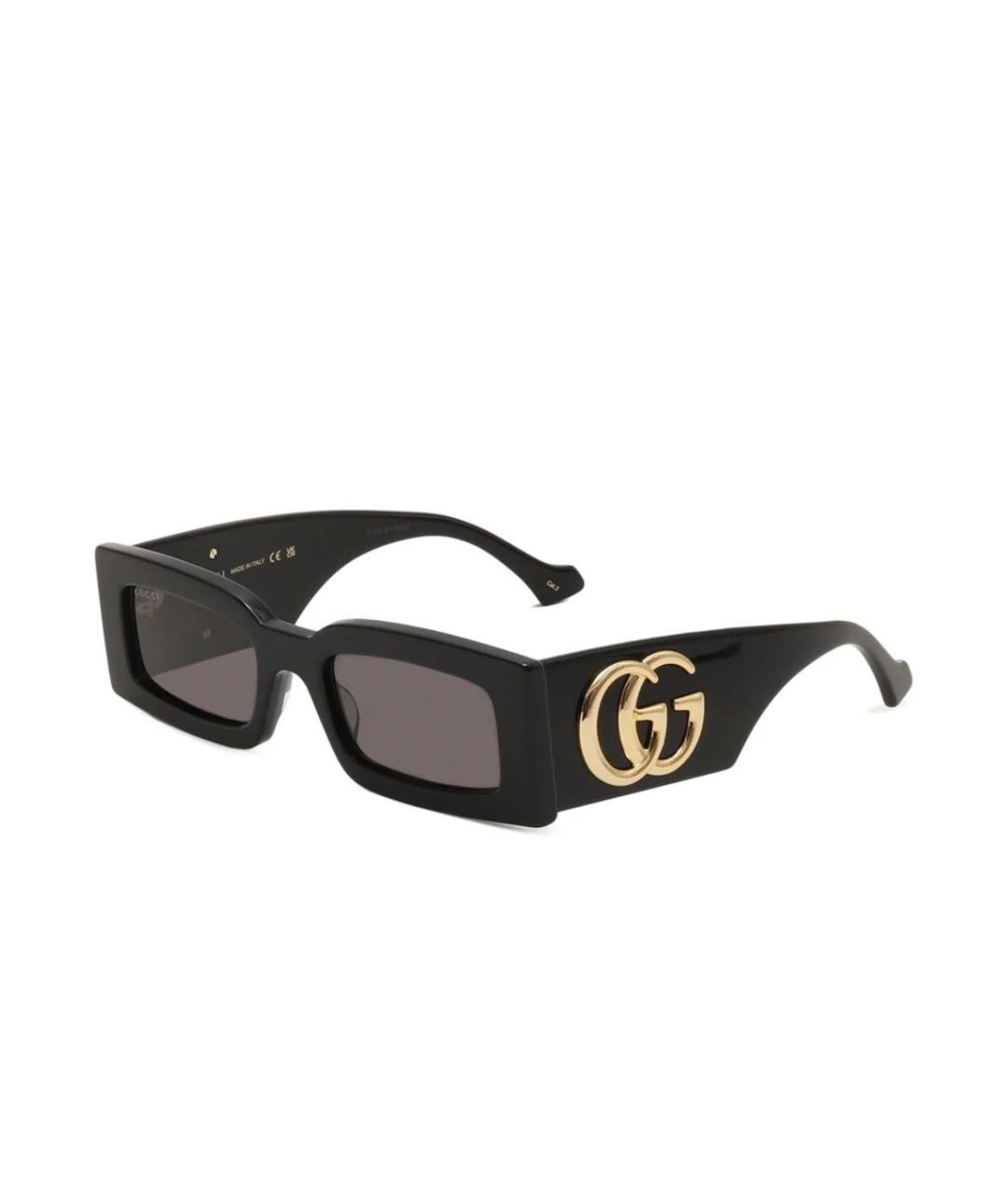 GUCCI Черные пластиковые солнцезащитные очки, фото 2