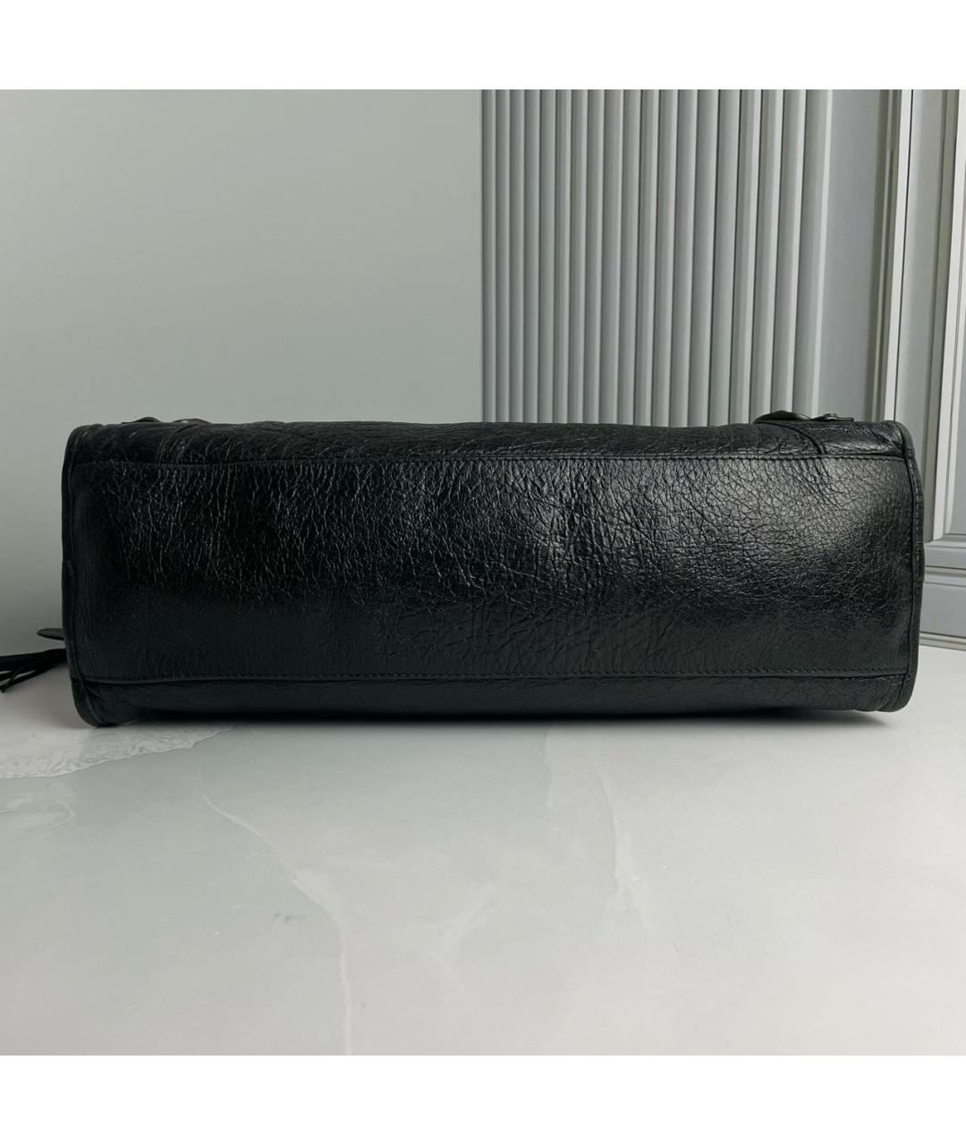 BALENCIAGA Черная кожаная сумка с короткими ручками, фото 4