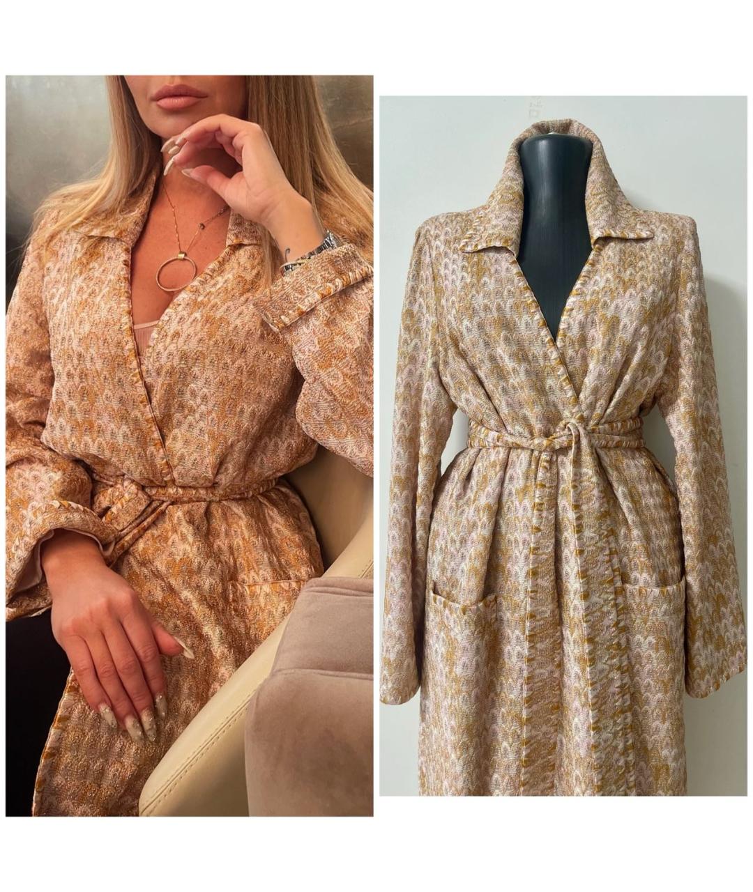 MISSONI Бежевое вискозное пальто, фото 2