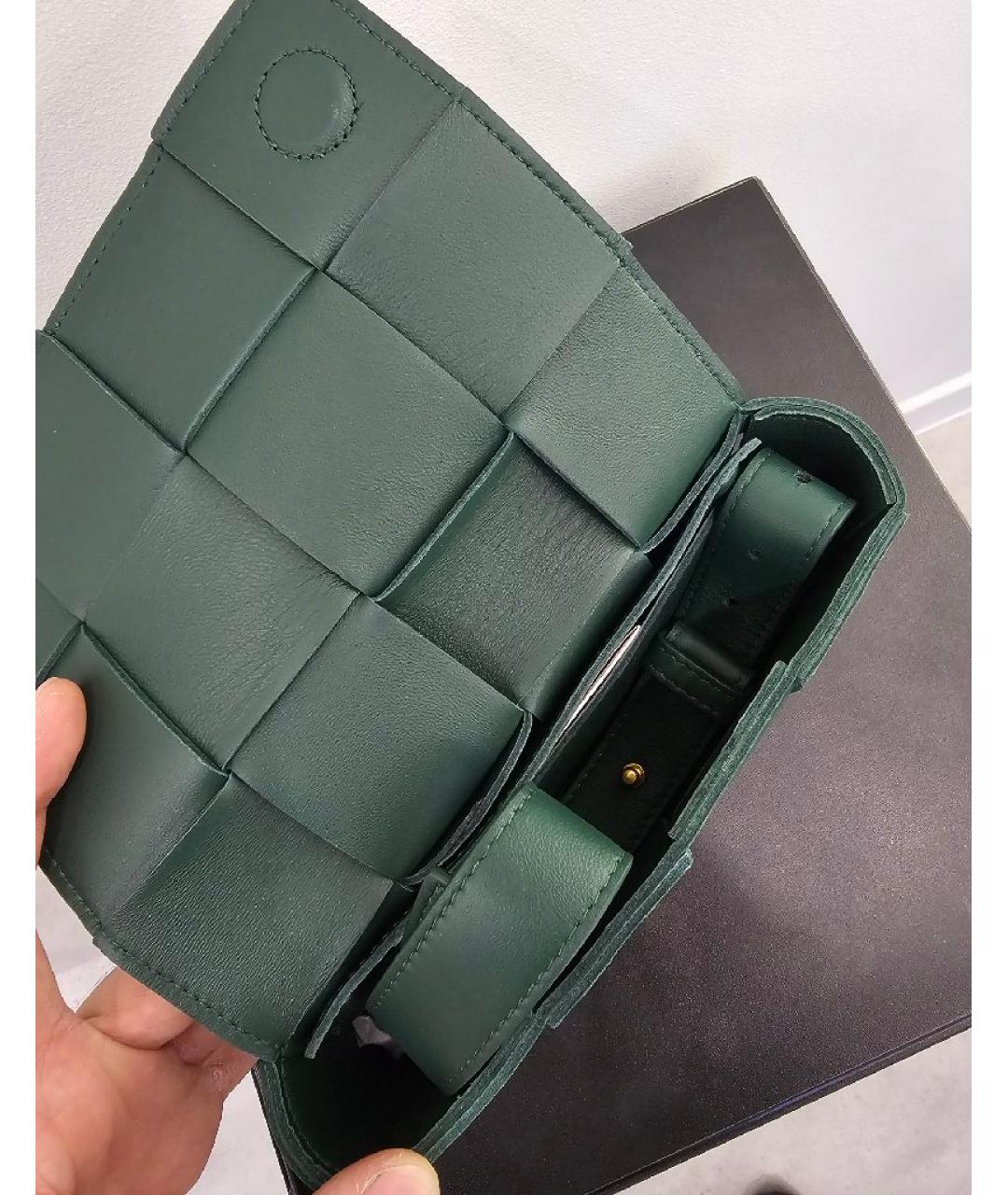 BOTTEGA VENETA Зеленая кожаная поясная сумка, фото 4
