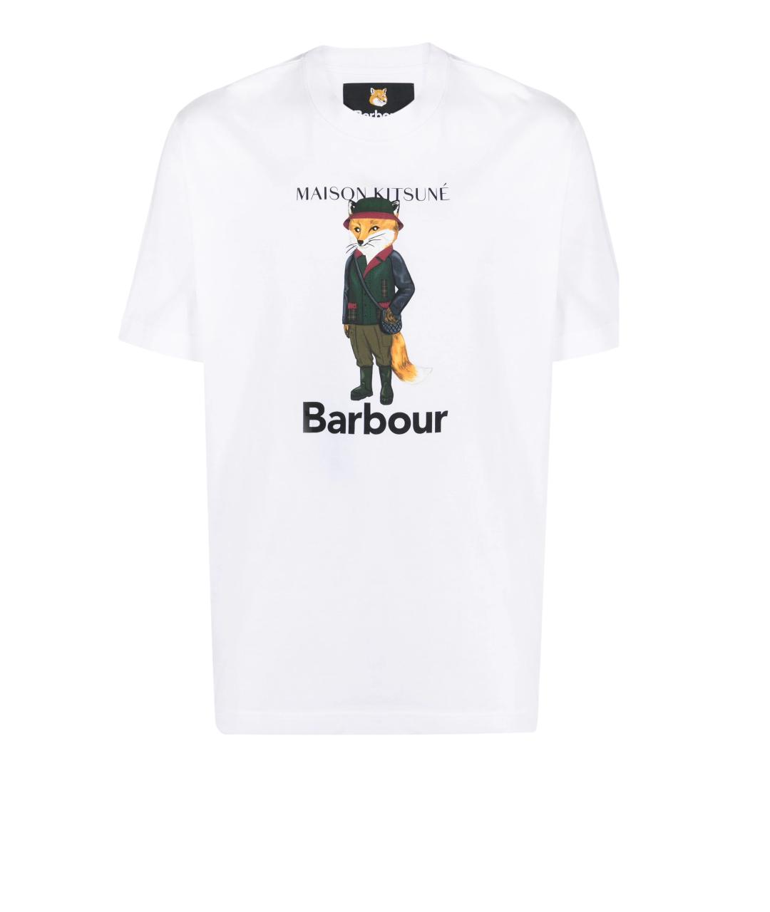 MAISON KITSUNE Белая хлопковая футболка, фото 1