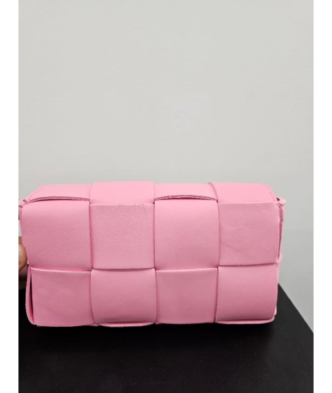 BOTTEGA VENETA Розовая кожаная поясная сумка, фото 3