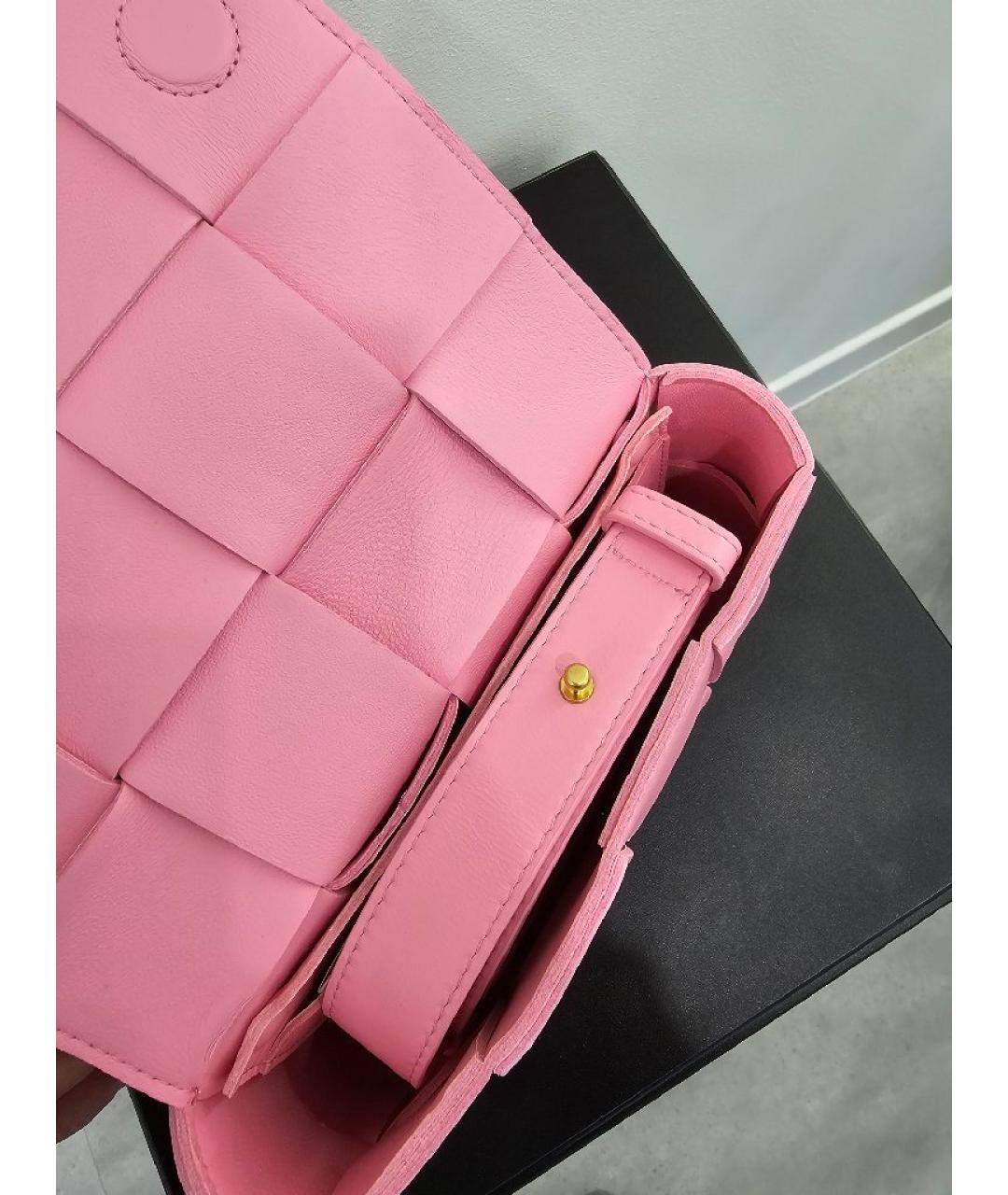 BOTTEGA VENETA Розовая кожаная поясная сумка, фото 4