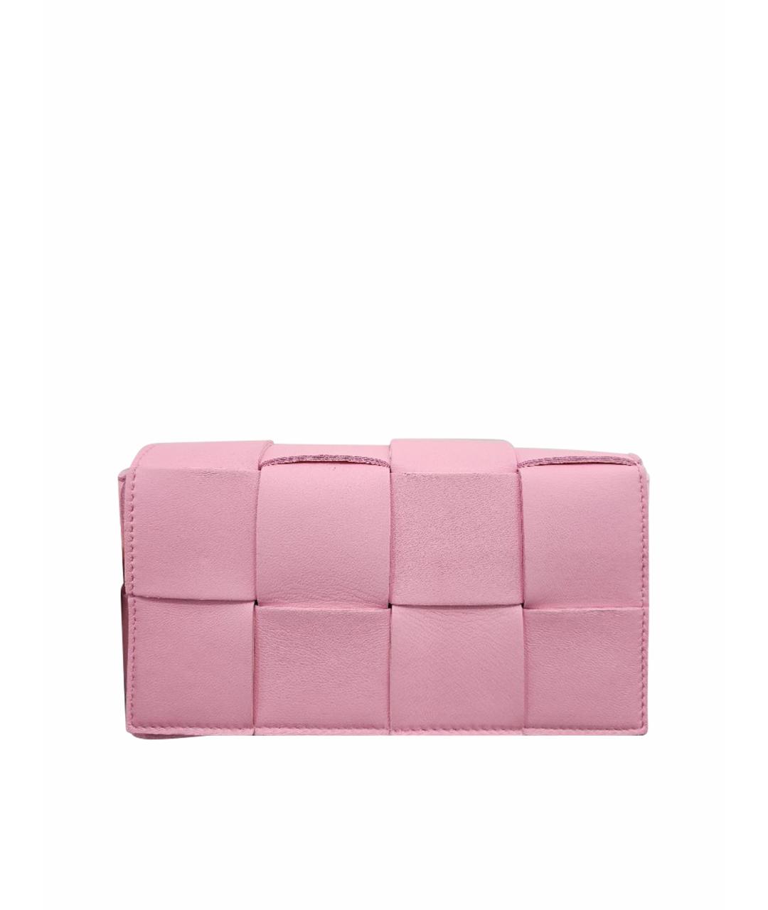 BOTTEGA VENETA Розовая кожаная поясная сумка, фото 1