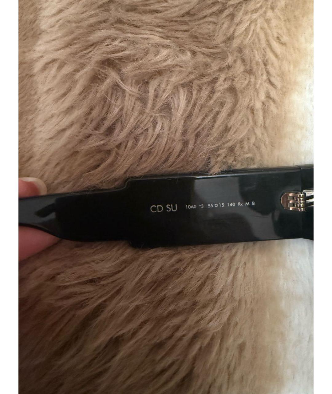 CHRISTIAN DIOR Черные пластиковые солнцезащитные очки, фото 3