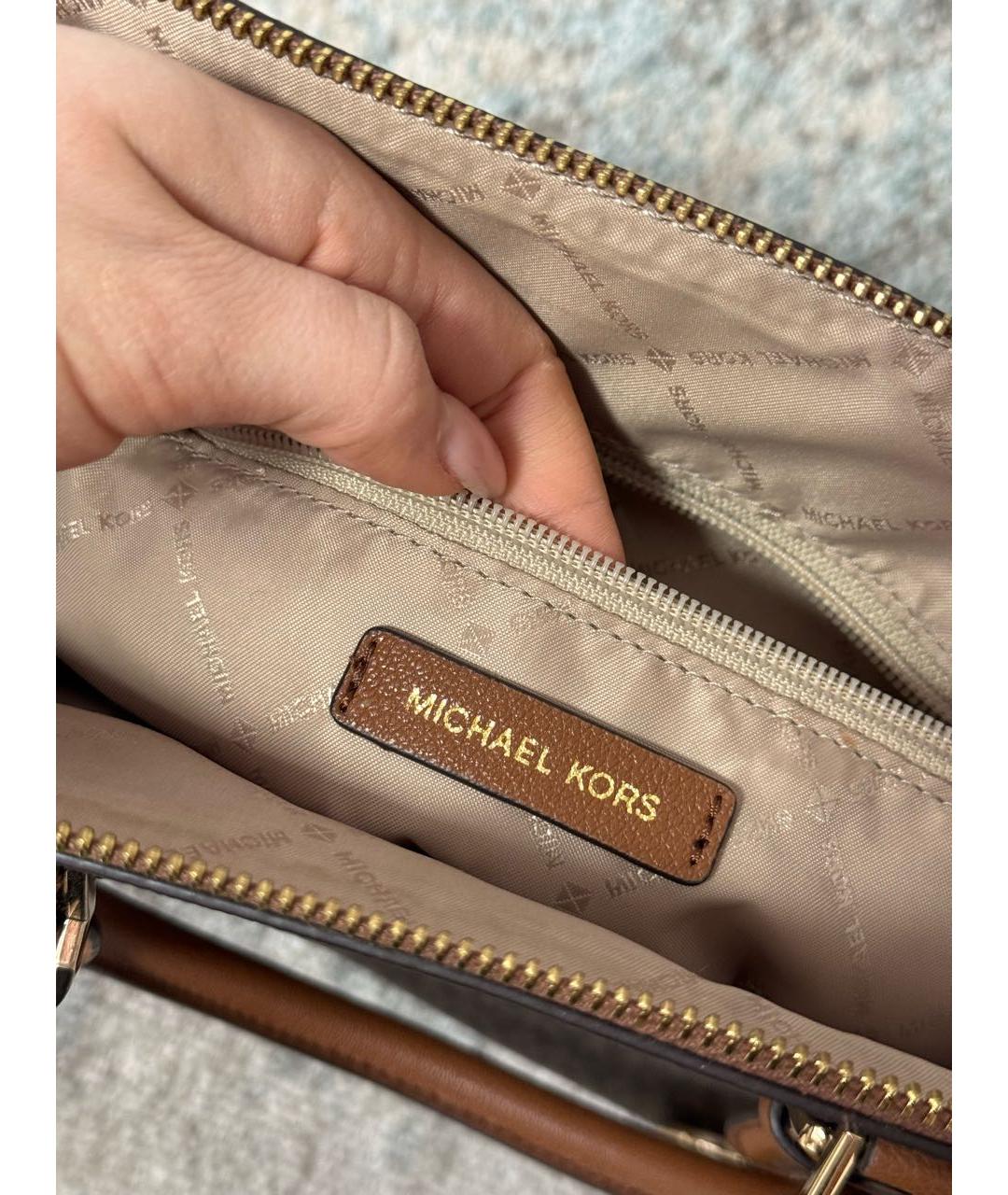 MICHAEL KORS Коричневая сумка тоут, фото 5