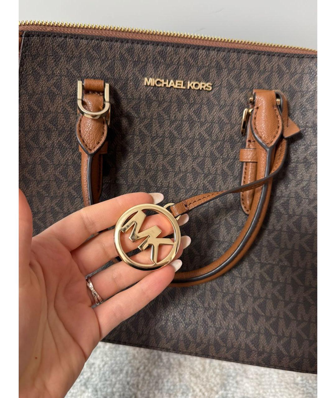 MICHAEL KORS Коричневая сумка тоут, фото 6