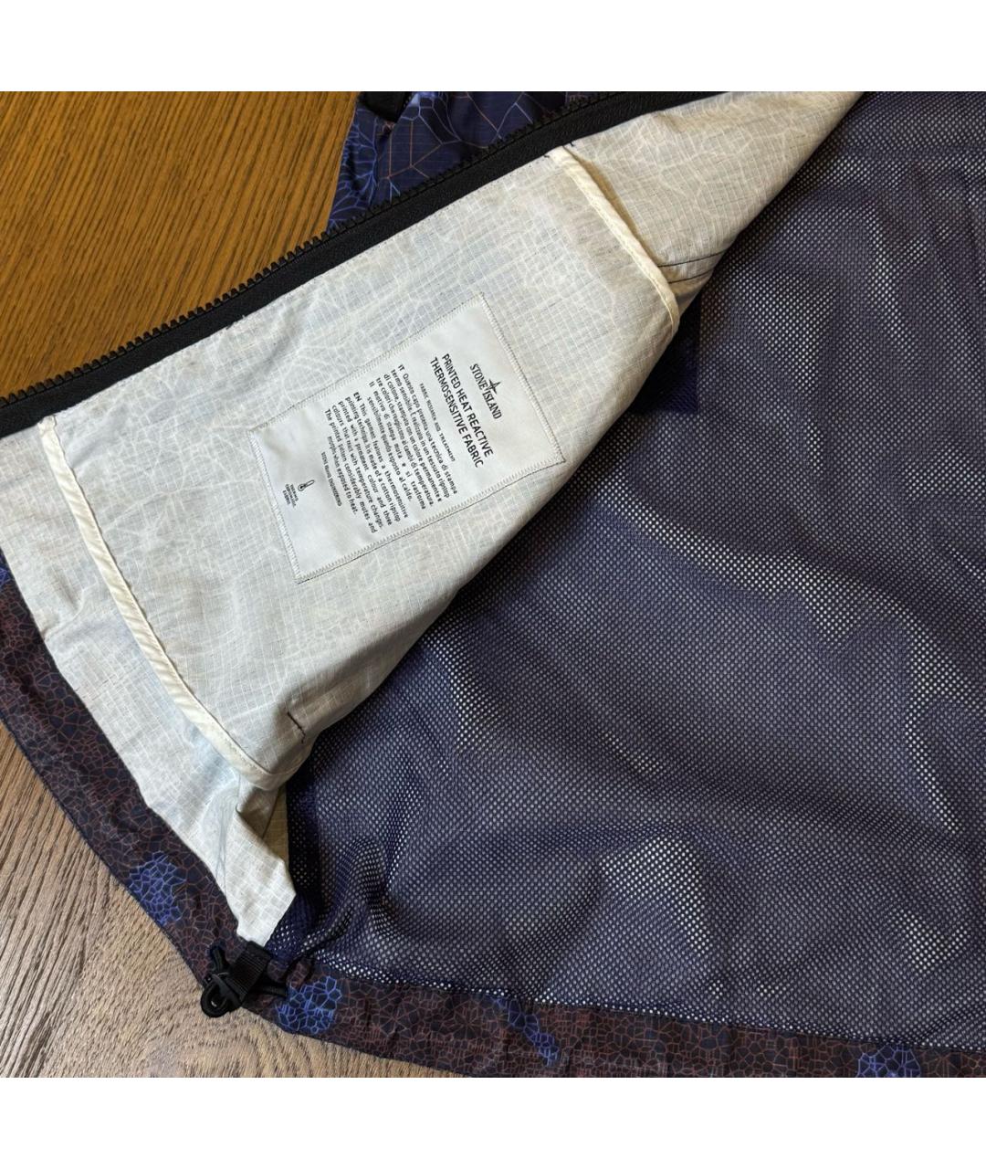 STONE ISLAND Темно-синяя полиамидовая куртка, фото 5