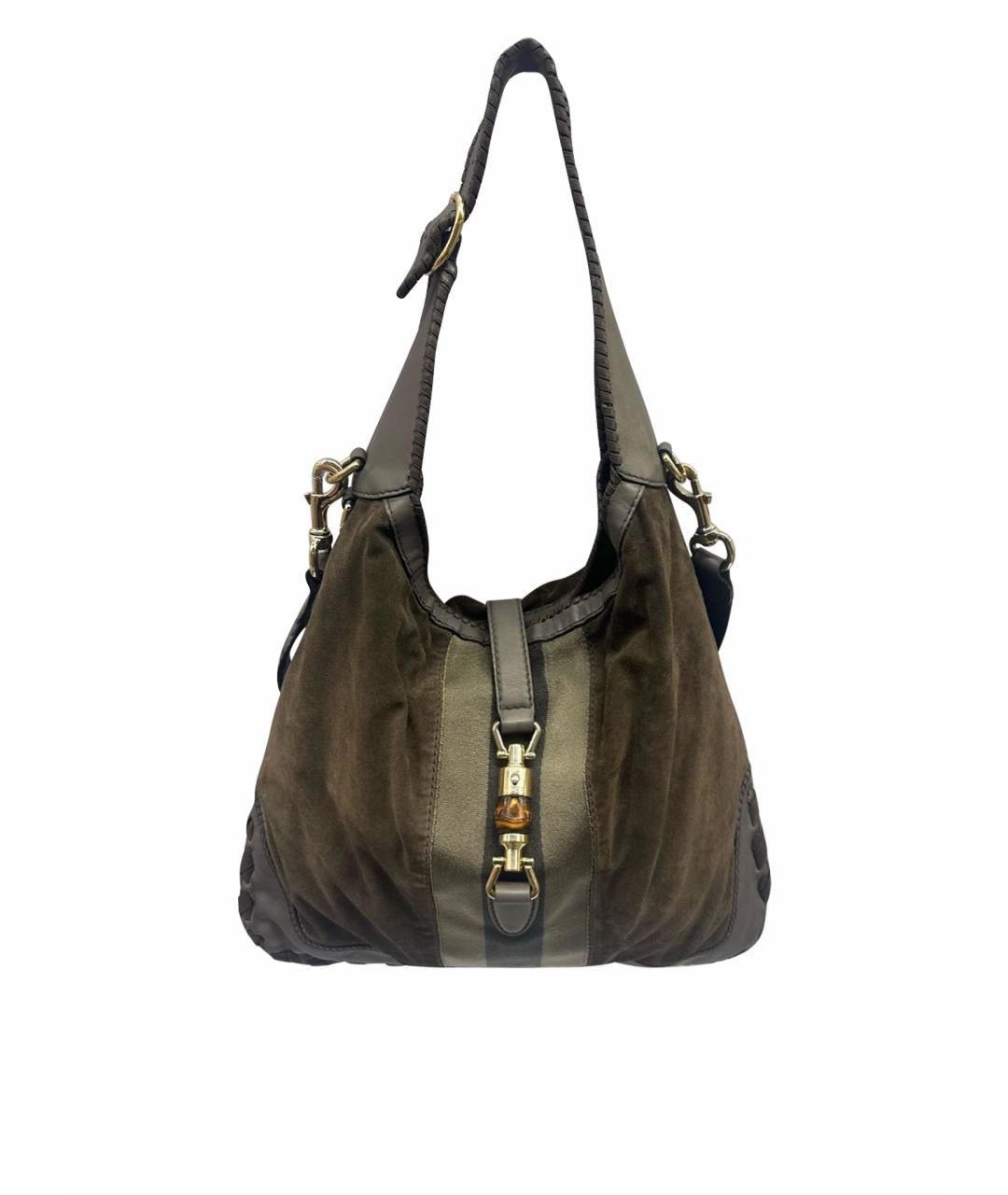 GUCCI Серая кожаная сумка через плечо, фото 1