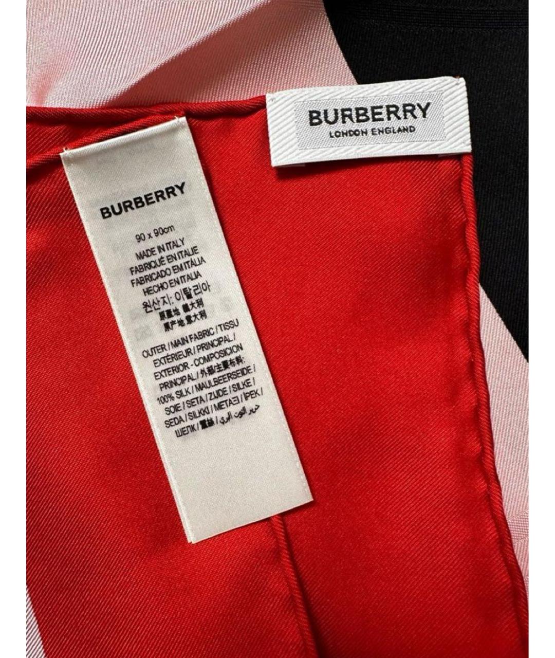 BURBERRY Мульти шелковый платок, фото 2