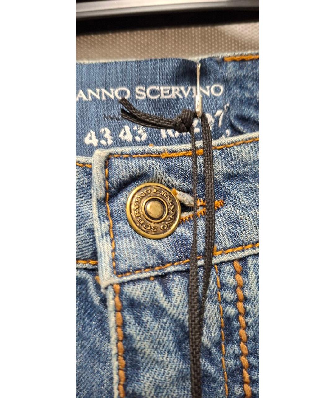 ERMANNO SCERVINO Синие хлопковые шорты, фото 7