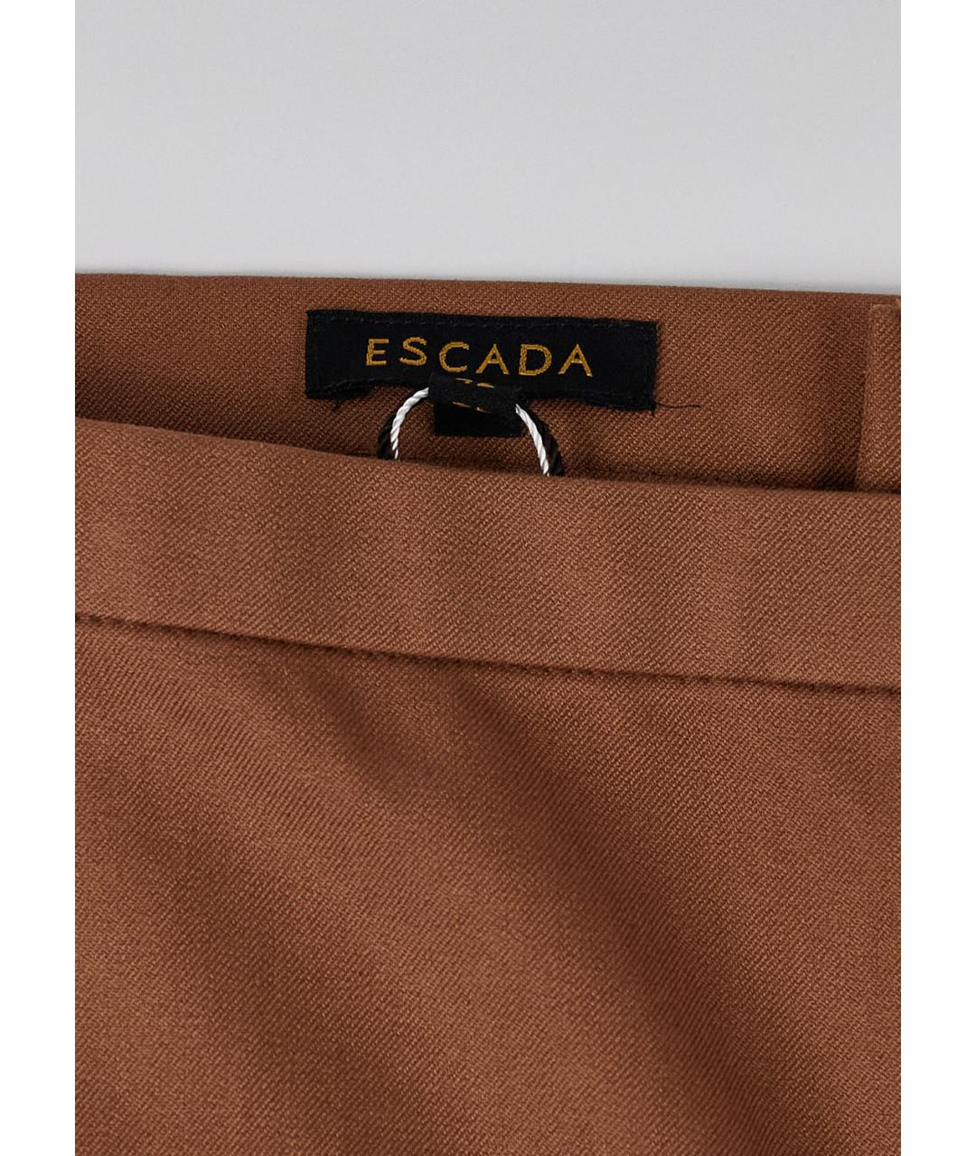 ESCADA Коричневые хлопко-эластановые бриджи, фото 3