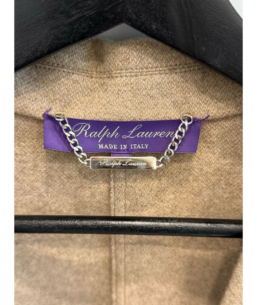RALPH LAUREN Бежевая кожаная куртка, фото 3