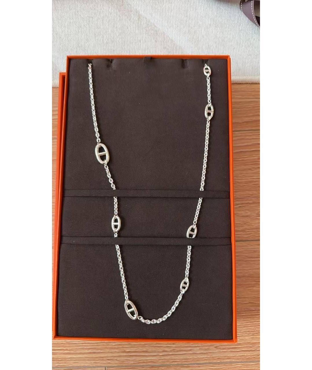HERMES Серебряное серебряное колье, фото 2