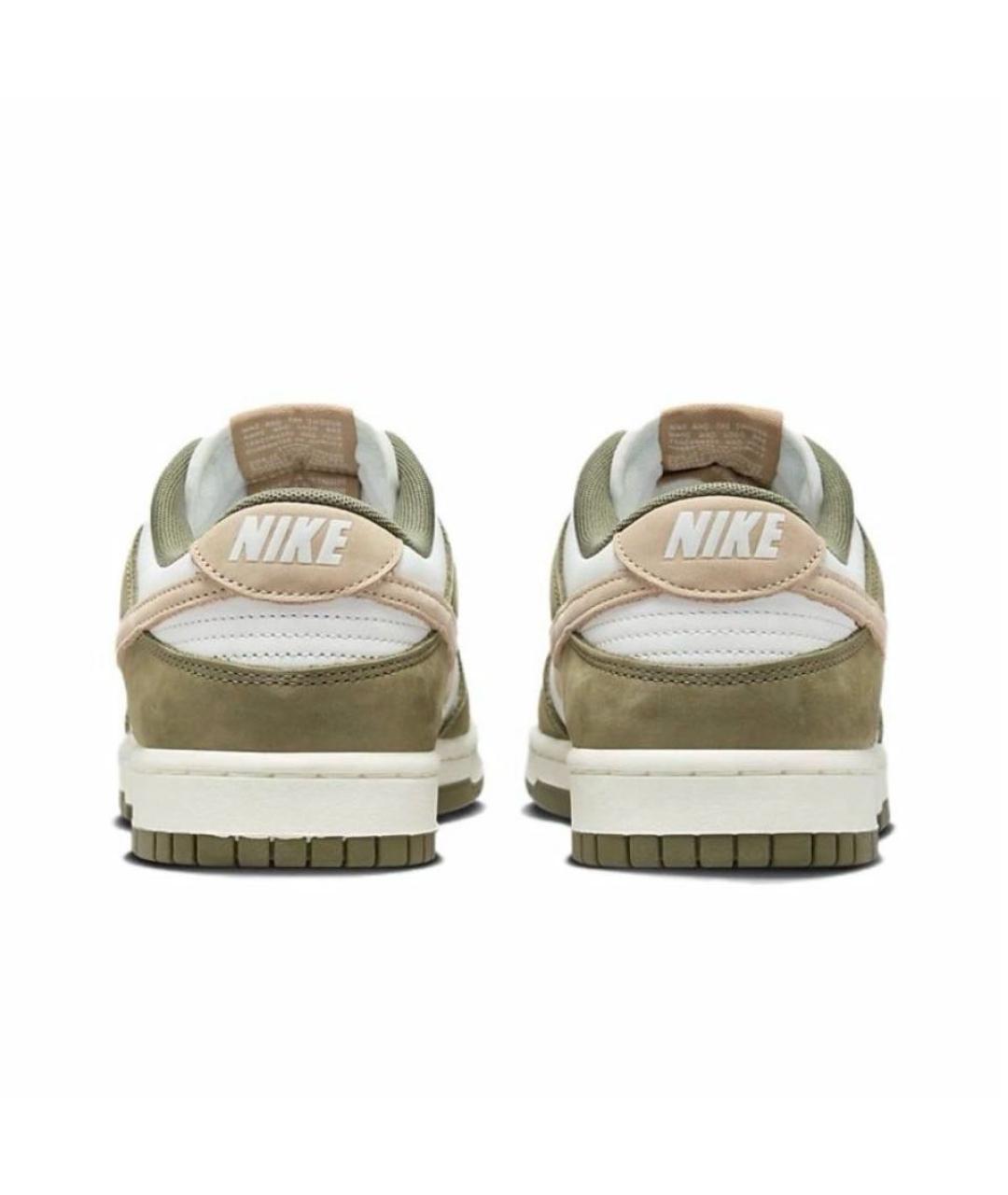 NIKE Хаки кожаные низкие кроссовки / кеды, фото 4