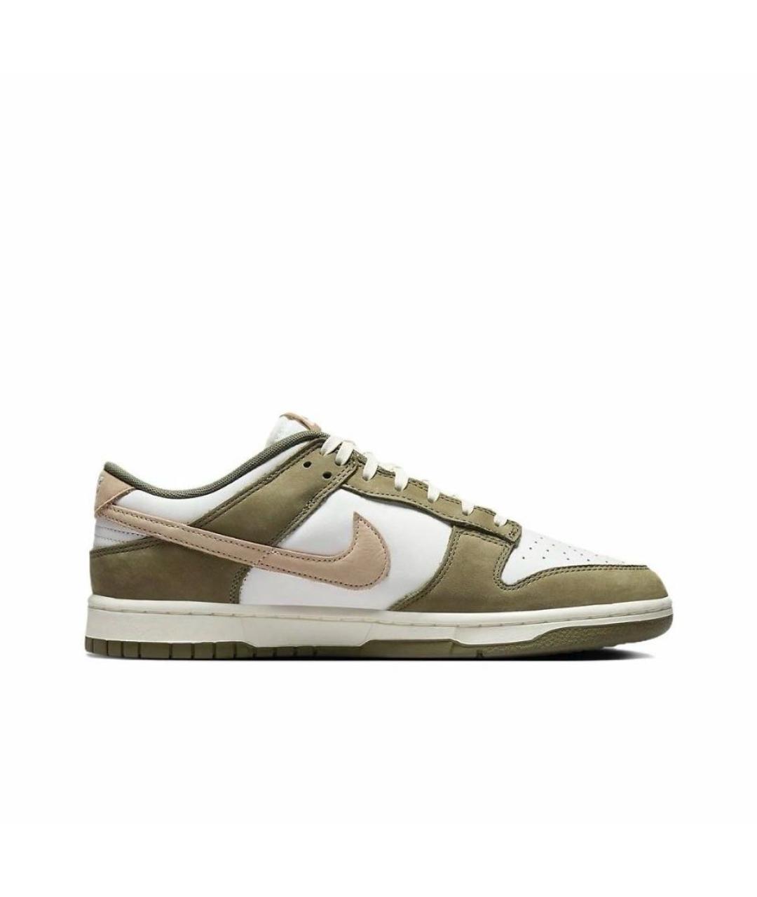 NIKE Хаки кожаные низкие кроссовки / кеды, фото 5