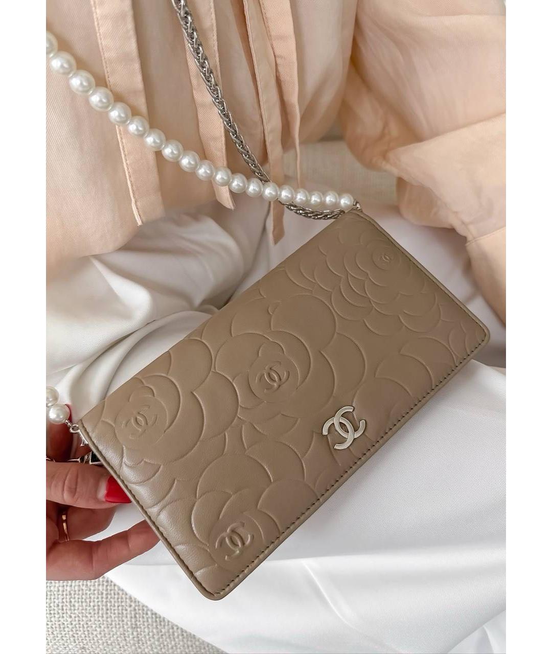 CHANEL Бежевый кошелек, фото 3