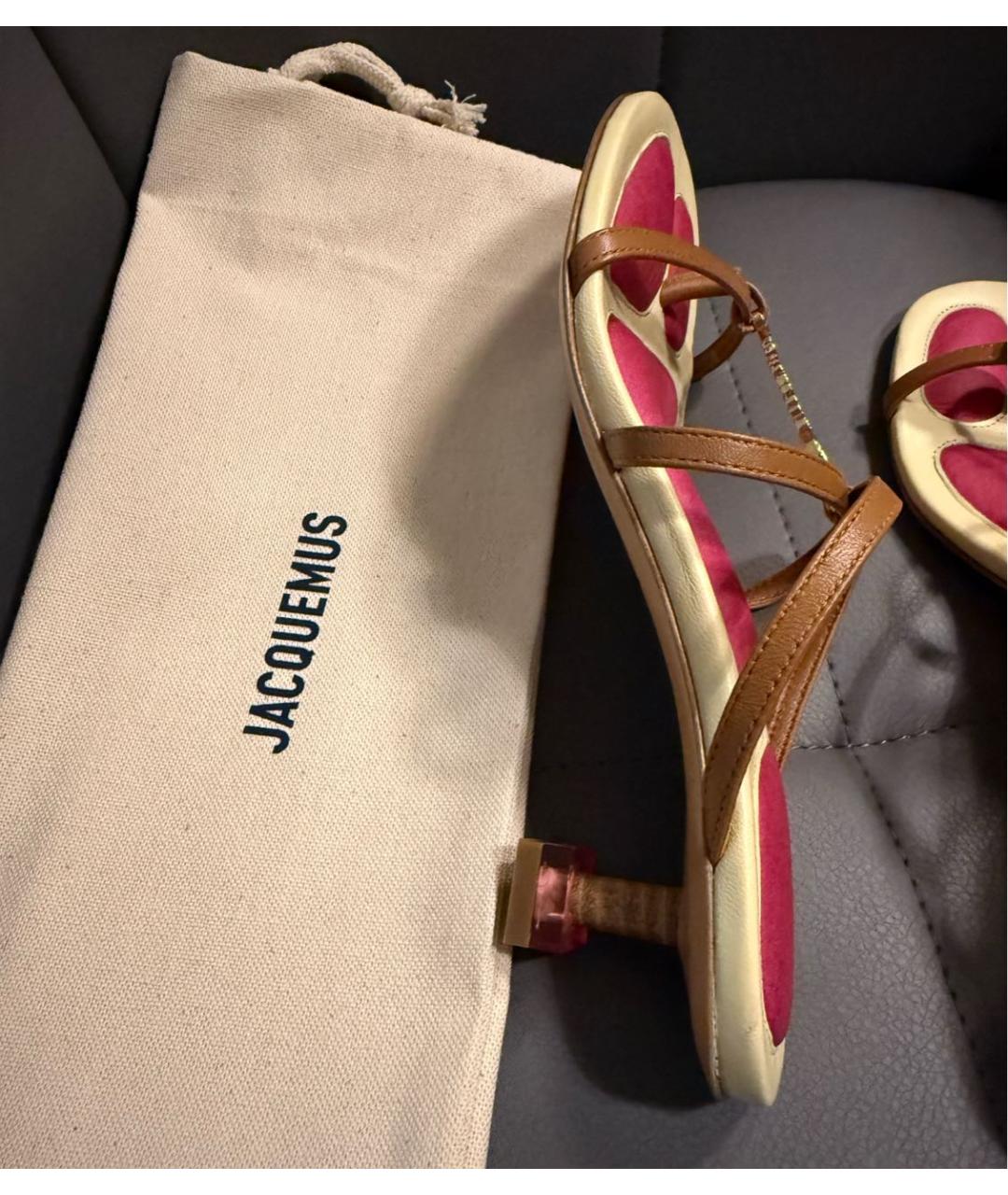 JACQUEMUS Коричневые босоножки, фото 8
