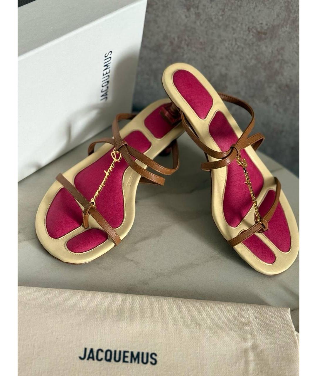 JACQUEMUS Коричневые босоножки, фото 9