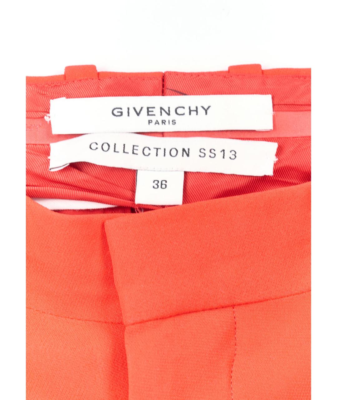 GIVENCHY Красные вискозные брюки узкие, фото 3