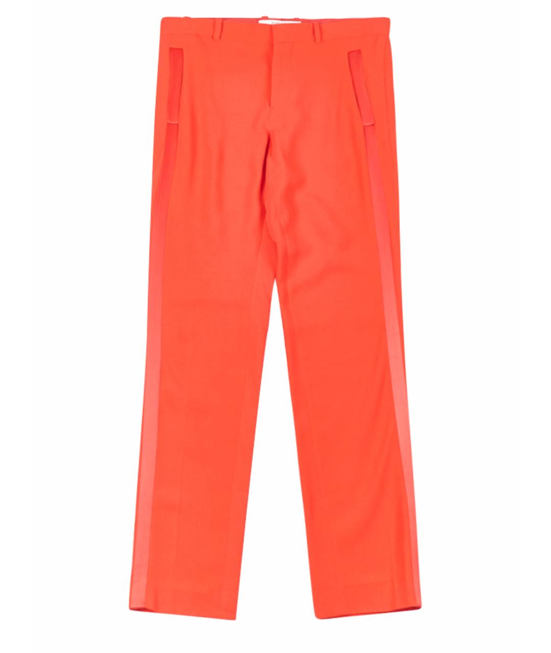 GIVENCHY Красные вискозные брюки узкие, фото 1