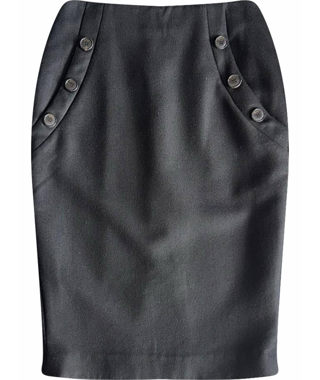 CHRISTIAN DIOR Черная юбка миди, фото 1