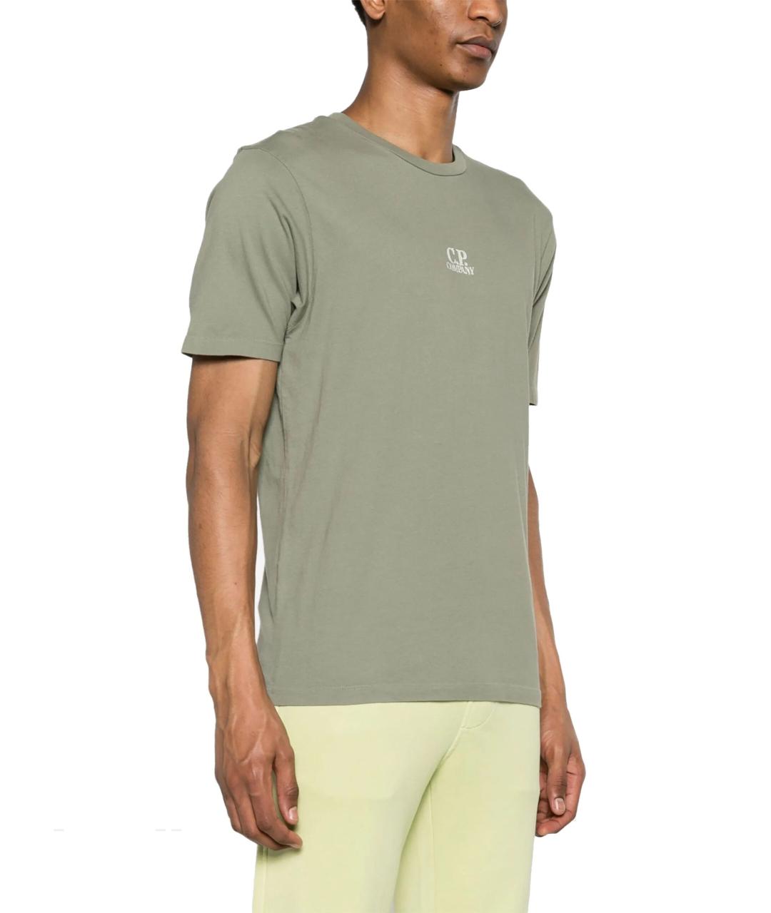CP COMPANY Хаки хлопковая футболка, фото 3