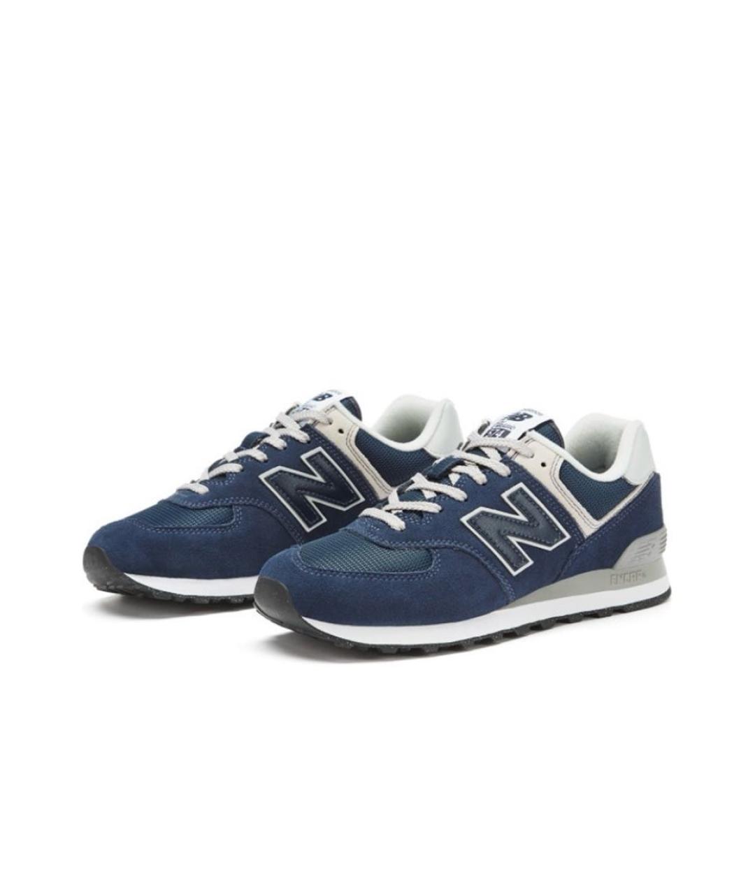 NEW BALANCE Темно-синие замшевые низкие кроссовки / кеды, фото 2