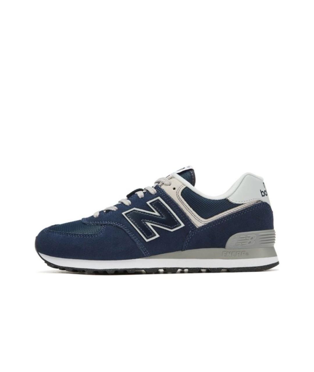 NEW BALANCE Темно-синие замшевые низкие кроссовки / кеды, фото 5