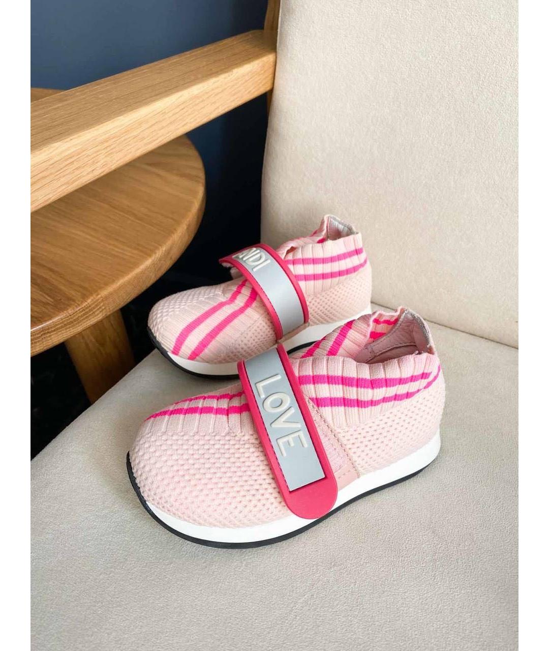FENDI Розовые кеды, фото 5