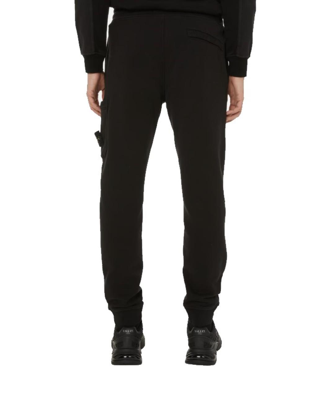 STONE ISLAND Черные хлопковые повседневные брюки, фото 2