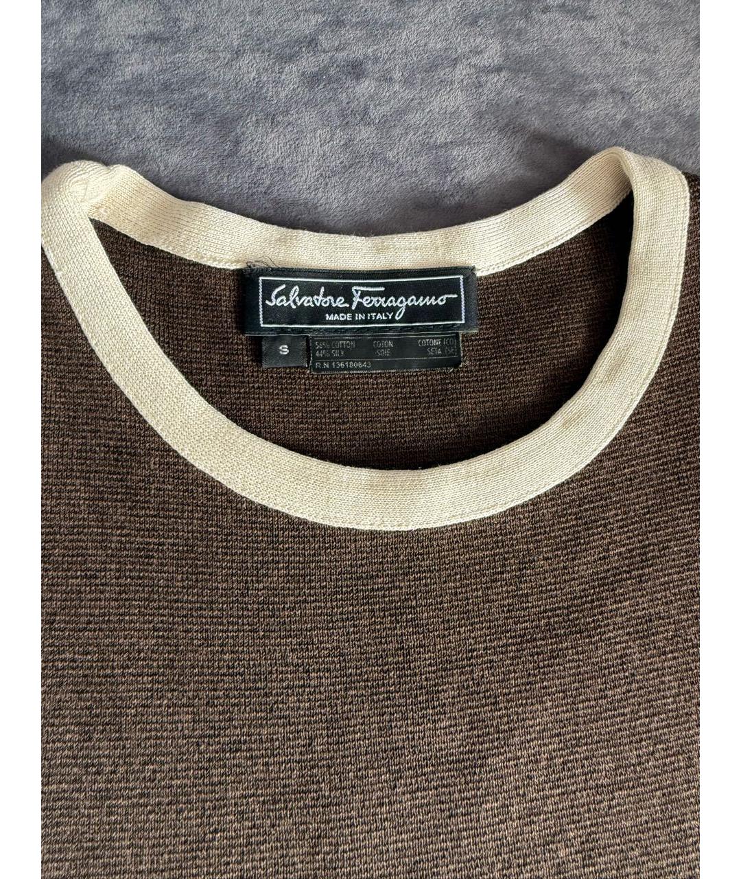 FERRAGAMO Коричневое платье, фото 2