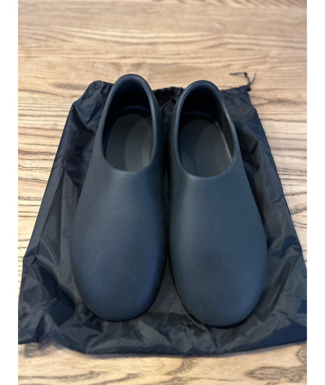 YEEZY Черные резиновые низкие кроссовки / кеды, фото 4