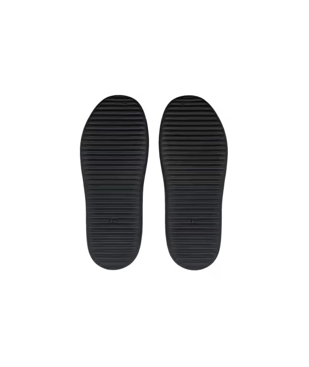 YEEZY Черные резиновые низкие кроссовки / кеды, фото 3