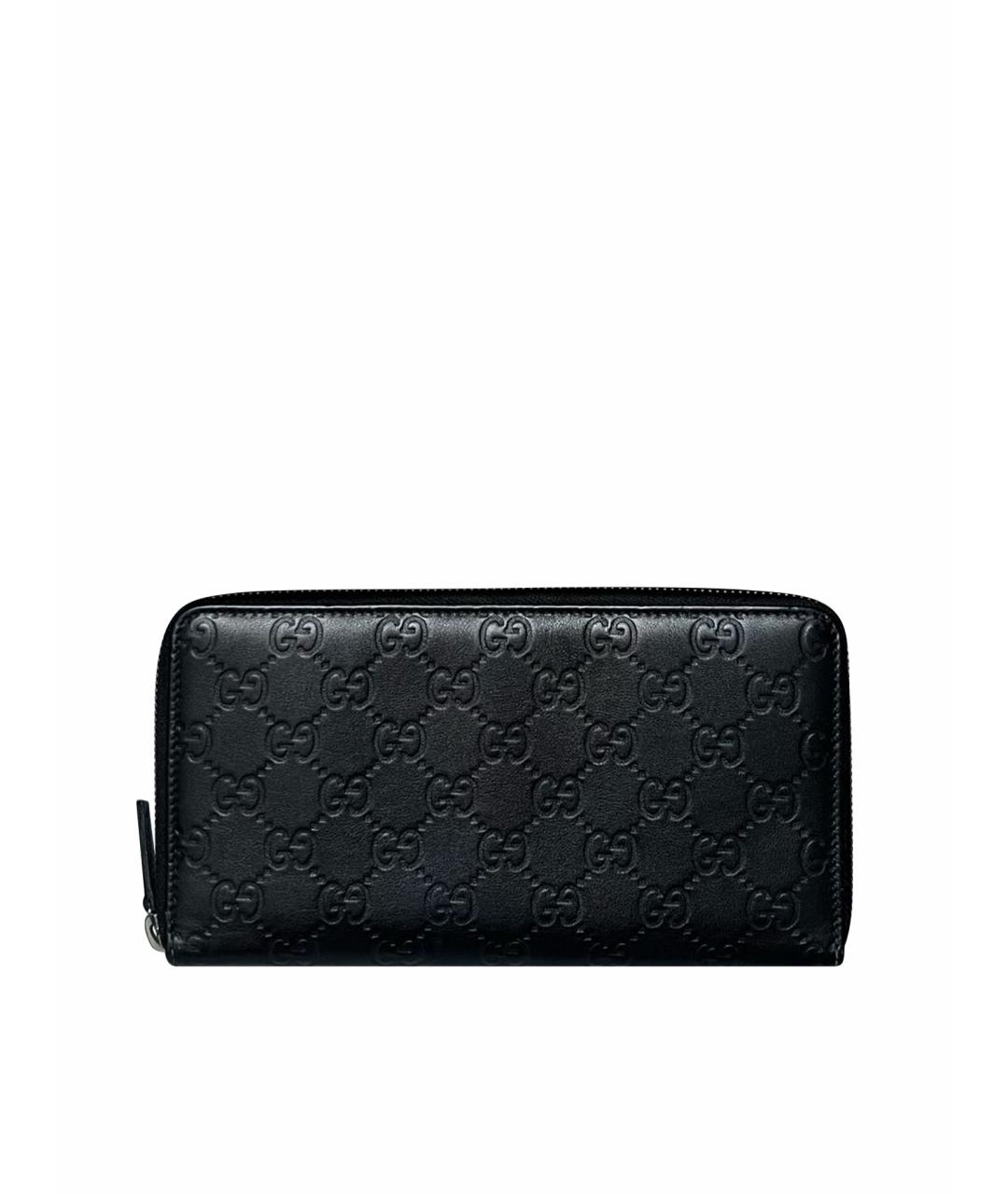 GUCCI Черный кожаный кошелек, фото 1