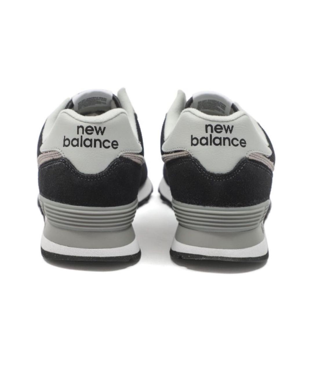 NEW BALANCE Антрацитовые замшевые низкие кроссовки / кеды, фото 4