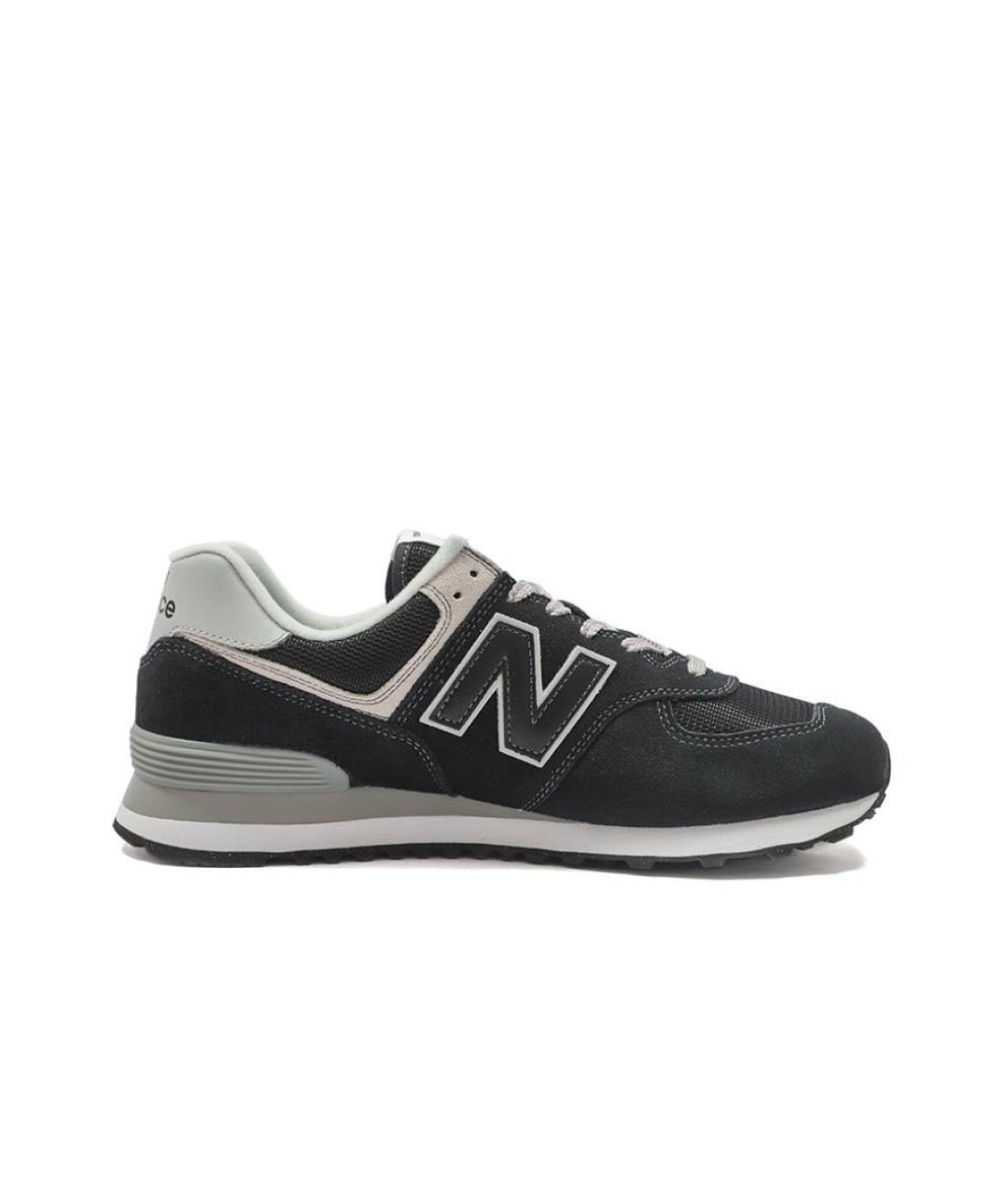 NEW BALANCE Антрацитовые замшевые низкие кроссовки / кеды, фото 5