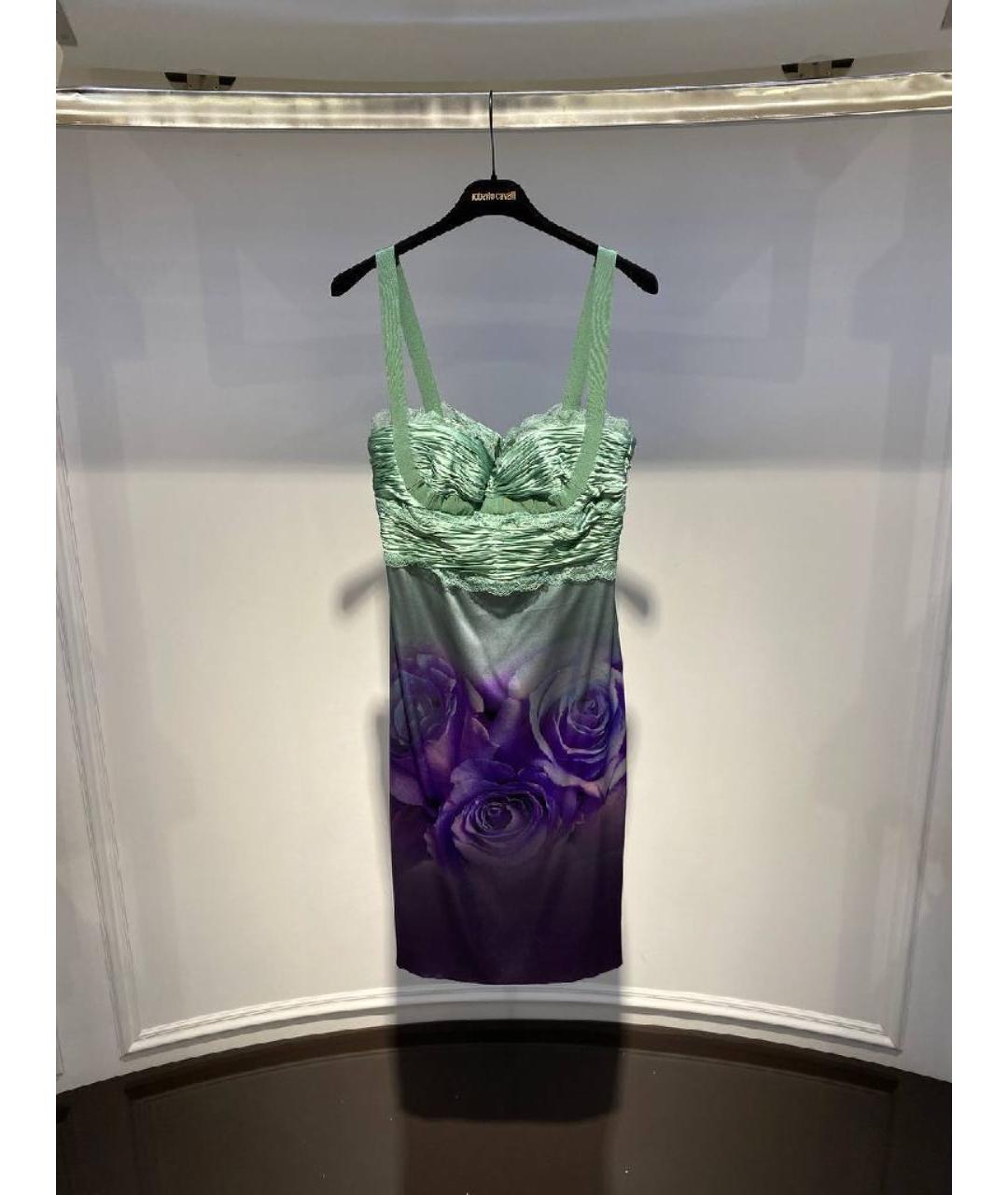 ROBERTO CAVALLI Бирюзовое платье, фото 3