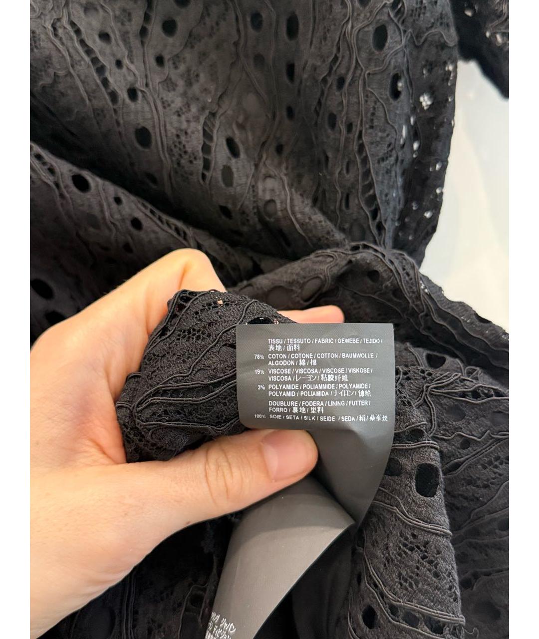 SAINT LAURENT Черное хлопковое коктейльное платье, фото 5