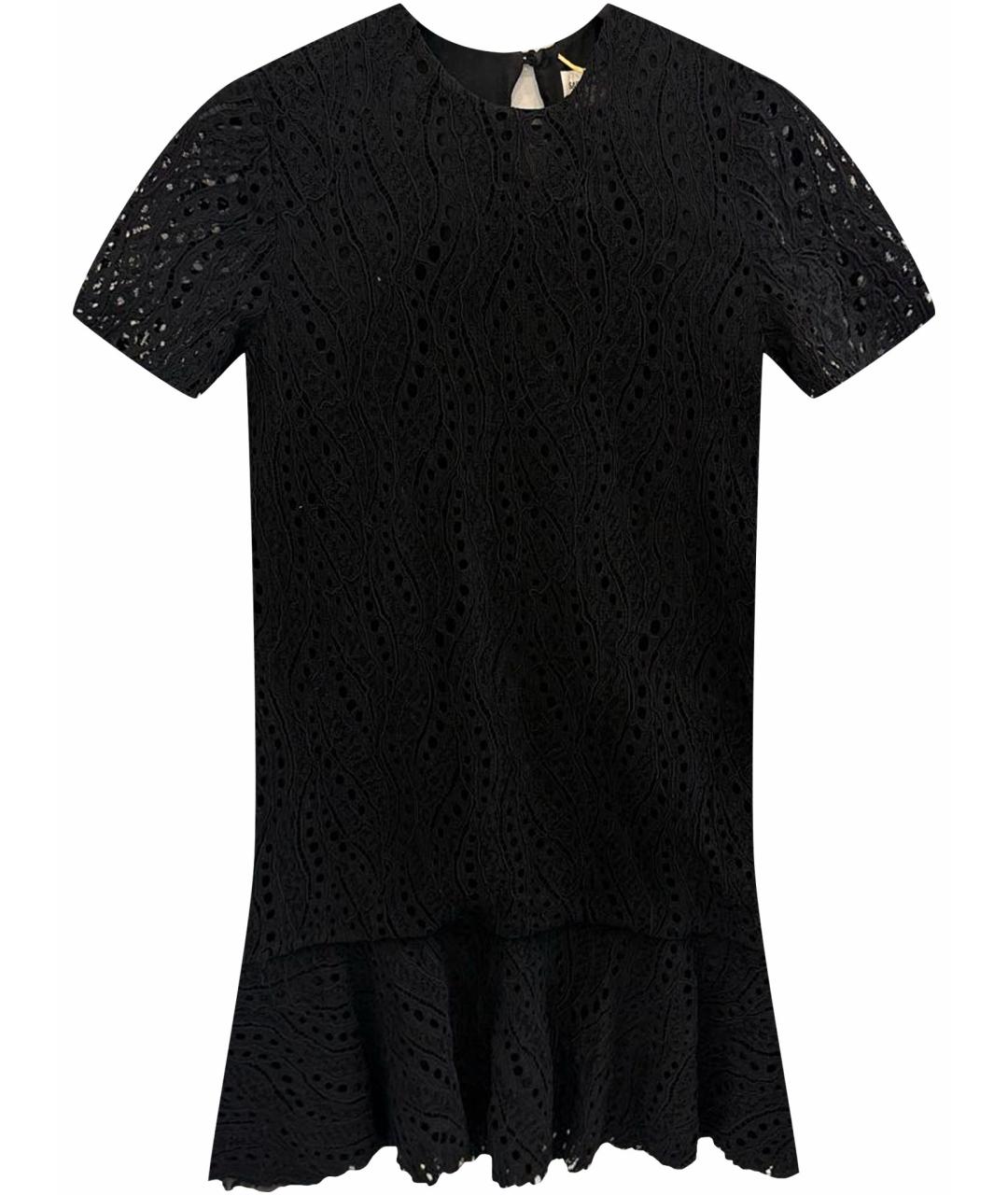 SAINT LAURENT Черное хлопковое коктейльное платье, фото 1