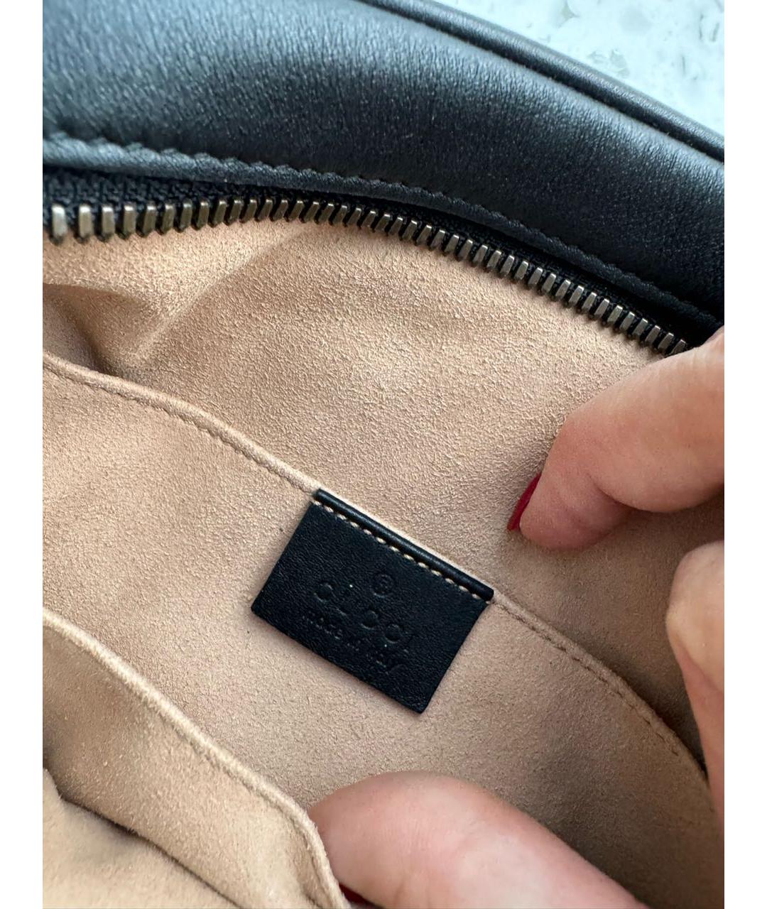 GUCCI Черная кожаная поясная сумка, фото 8