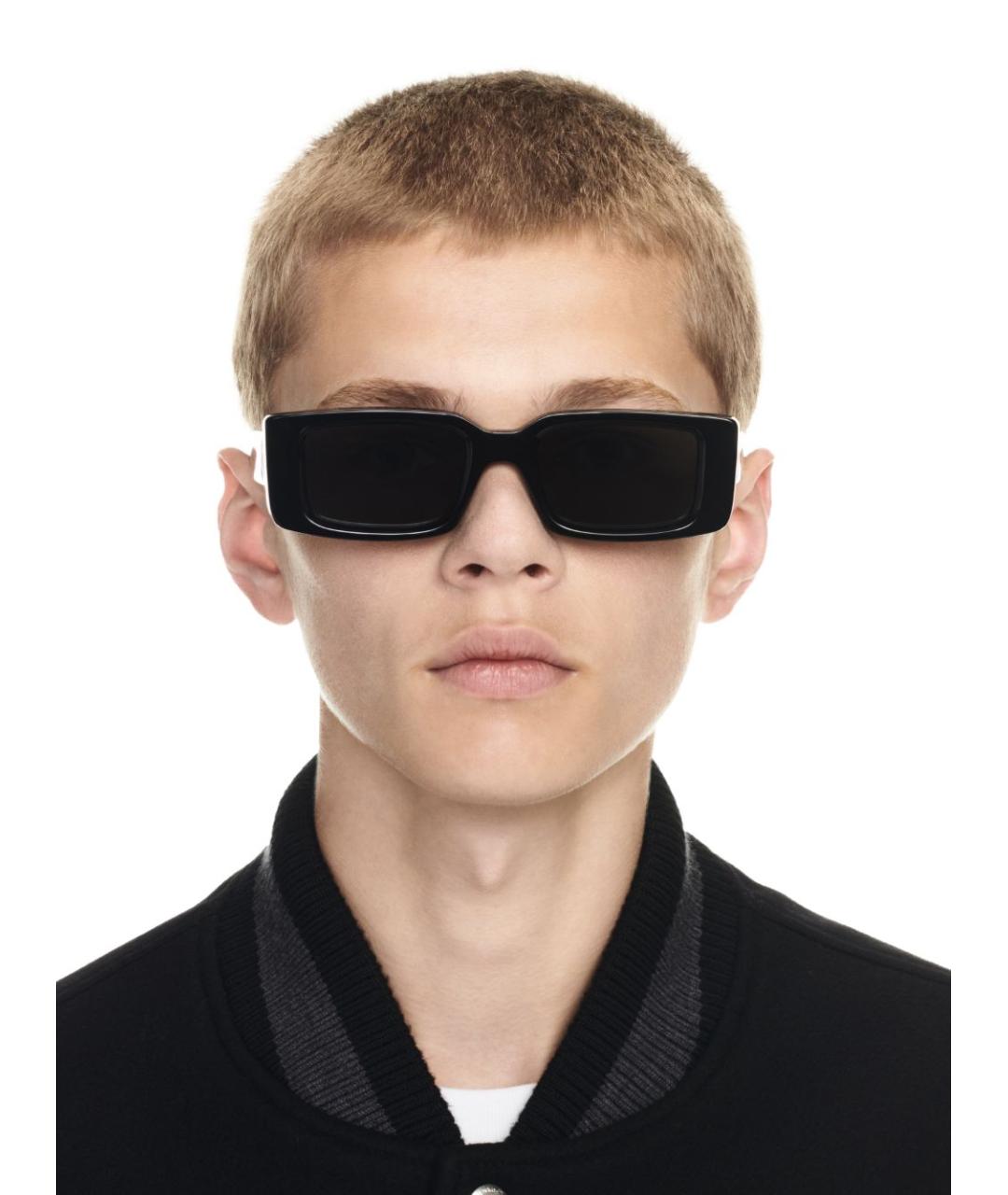 OFF-WHITE Черные пластиковые солнцезащитные очки, фото 6
