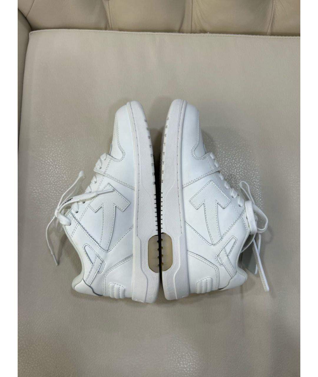 OFF-WHITE Белые кожаные кроссовки, фото 8