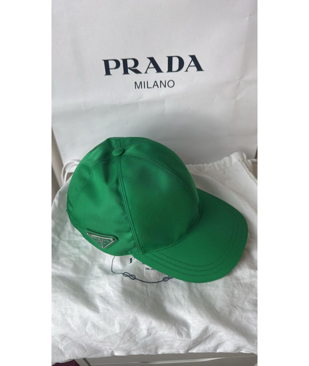 PRADA Зеленая кепка, фото 4