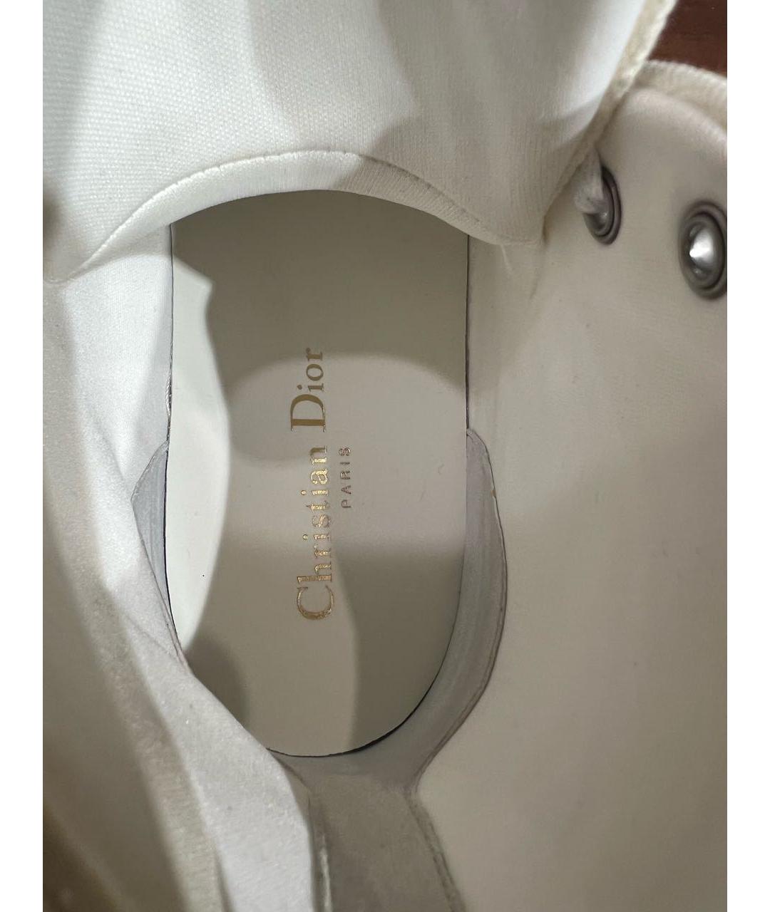 CHRISTIAN DIOR Белые текстильные кеды, фото 3