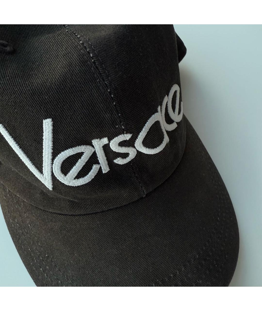 VERSACE Черная хлопковая кепка/бейсболка, фото 2